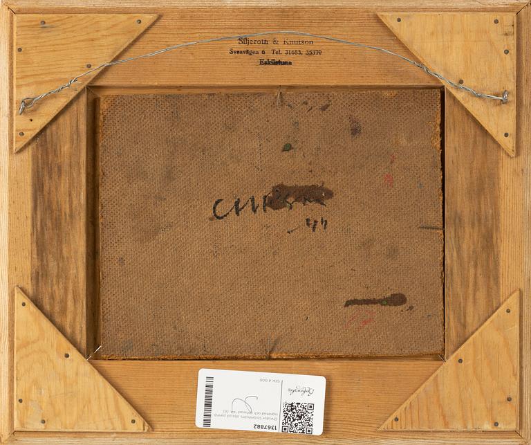 Christer Strömholm, olja på pannå, signerad och daterad -44.