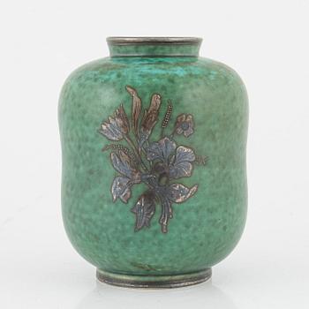 Wilhelm Kåge, an 'Argenta' stoneware vase, Gustavsberg, dated 1979.