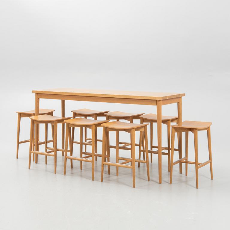 Jonas Lindvall, Bord samt pallar, 9 delar, "Oak", för Skandiform.