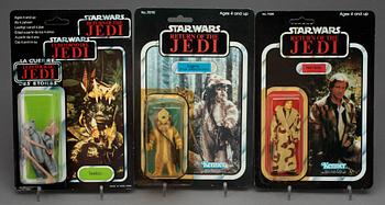 STAR WARS, 6 stycken actionfigurer, Kenner samt Palitoy, 1983-84.