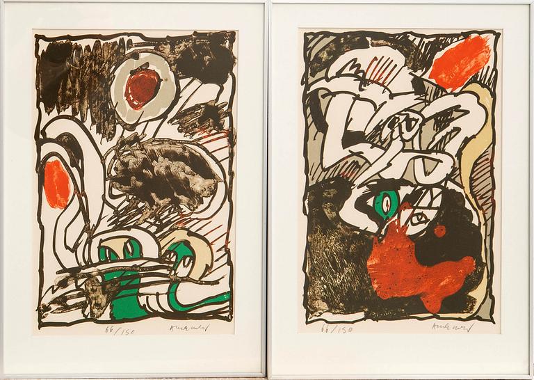 Pierre Alechinsky, "3 litografier till Louisiania" med mapp.