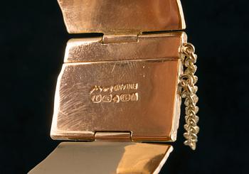 Björn Weckström, ARMBAND, guld 14K, "Golden River", Lapponia 1970. Vikt 85,7 g.