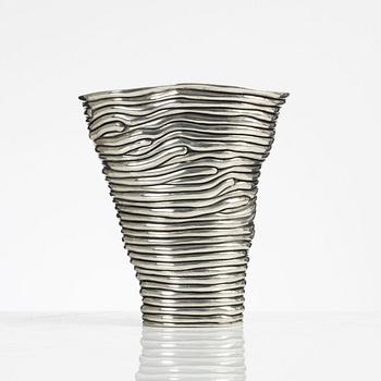 Annika Jarring, a pewter vase, "Randig", Svenskt Tenn, Stockholm 2009.