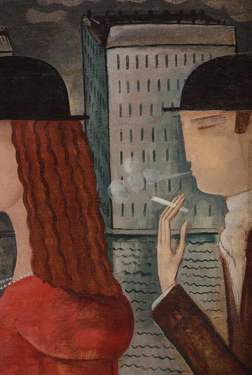Gösta Nystroem, Three Figures in Hats.