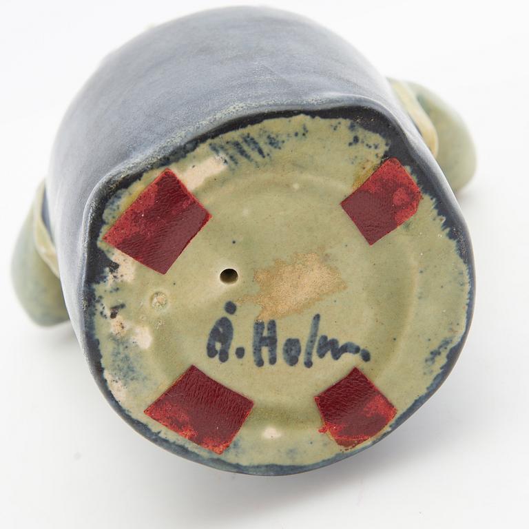 Åke Holm, figurines 6 pcs stoneware signed.