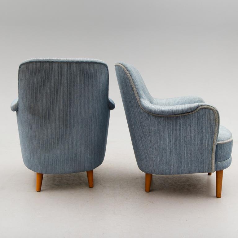 FÅTÖLJER, 2 st, "Samsas", Carl Malmsten.