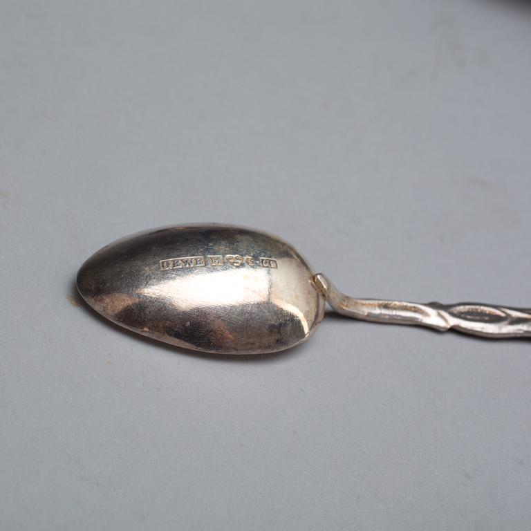 PARTI SILVER, 12+4 st, bl.a. GAB, Stockholm, 1908. Vikt tot ca 337g.