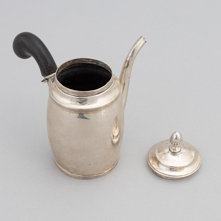 A silver pot by J F Biörnstedt Stockholm 1814.