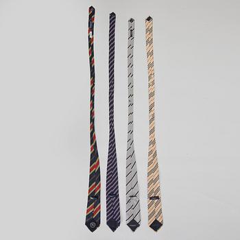 A set of four ties by Burberry.