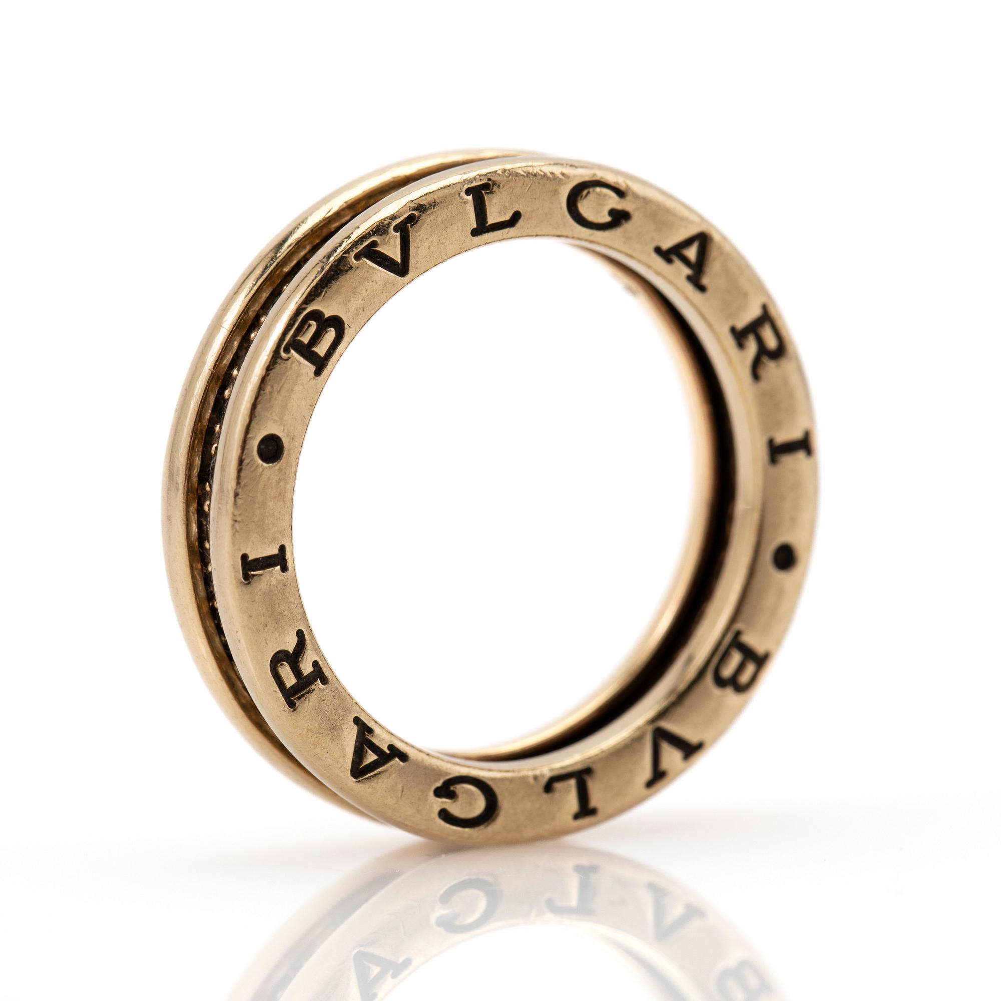 Bulgari, ring, 18k guld med briljantslipade diamanter.