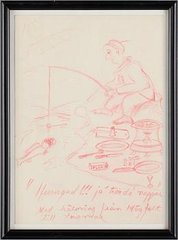 Robert Högfeldt · ROBERT HÖGFELDT, krita på papper, sign.
