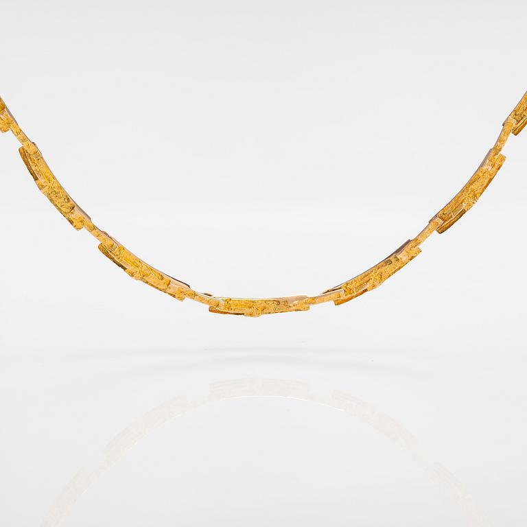 Björn Weckström, "Tundra", a 14K gold necklace . Lapponia 1973.