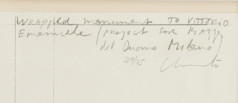 CHRISTO JAVACHEFF, WRAPPED MONUMENT TO VITTORIO EMANUELE.