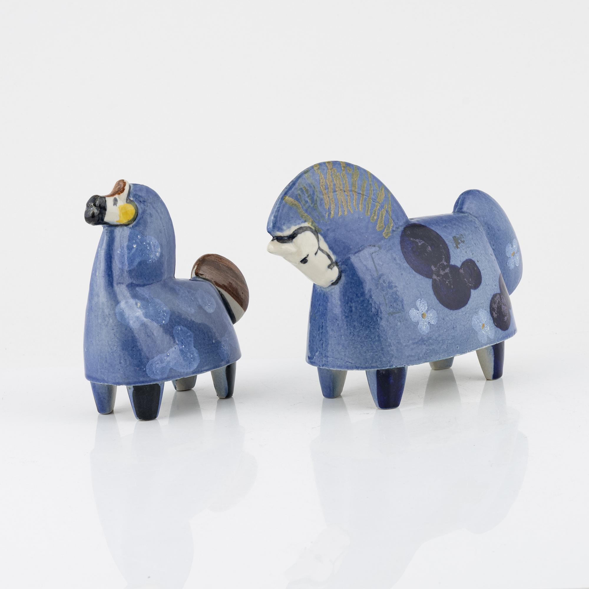 Timo Sarvimäki, figurines, 2 st, Rörstrand Sweden.