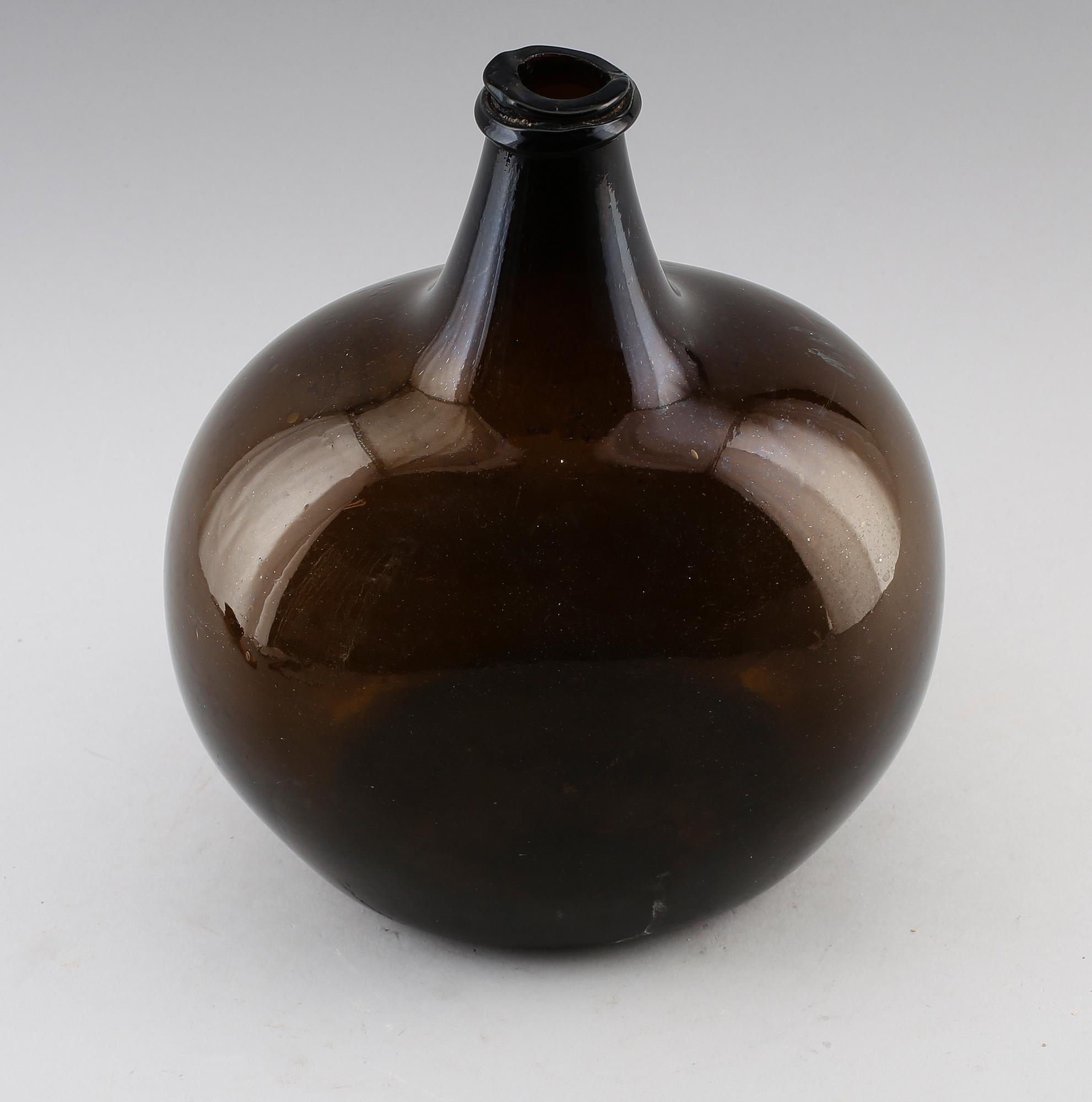 FLASKA, glas, sannolikt 1800-tal.