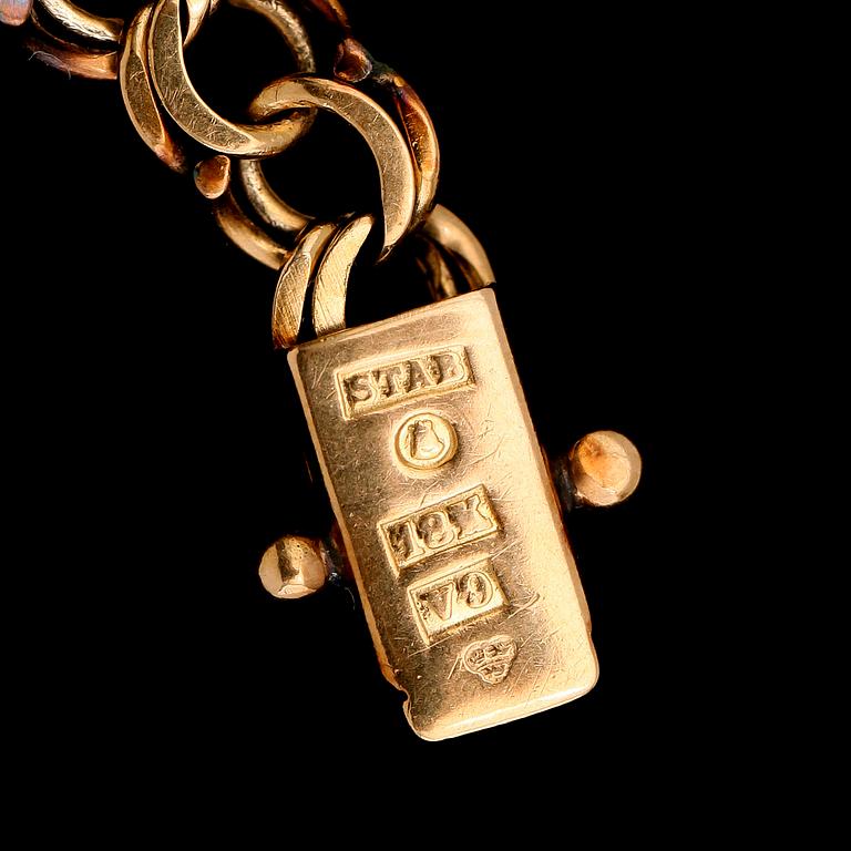 ARMBAND, 18K guld, svenska stämplar, 1971. Total vikt ca 14,4 g.