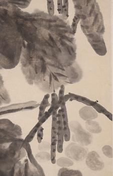 A painting by Pu Hua (1837-1911), watercolour and ink on paper, Lotus.