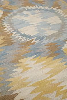 Barbro Nilsson, A CARPET, "Solfläckar", flat weave, ca 337,5 x 226 cm, signed AB MMF BN.