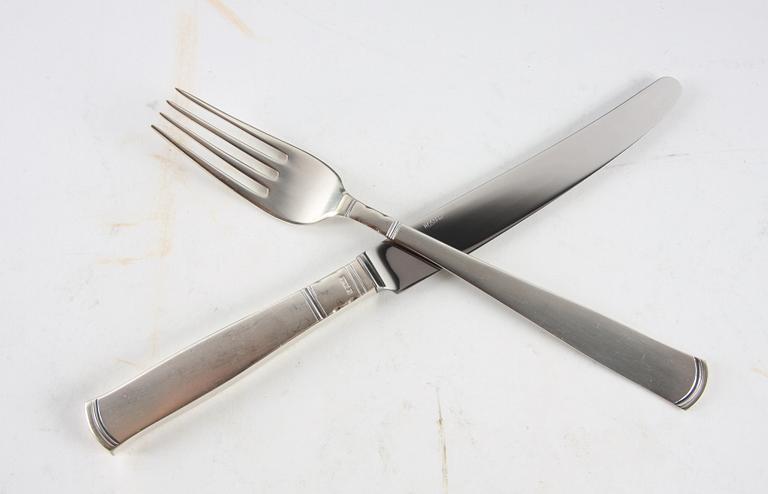 BESTICKSUPPSÄTTNING, 45 delar, silver, "Rosenholm".