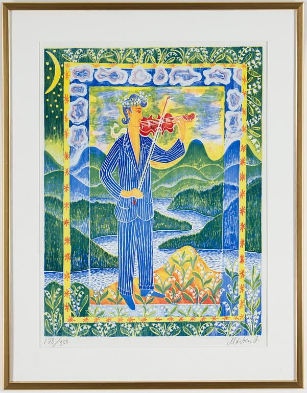 MÅRTEN ANDERSSON, litografi, signerad och numrerad 178 / 300.