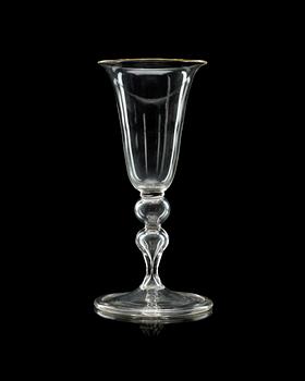 624. An English wine glass, 18th Century.