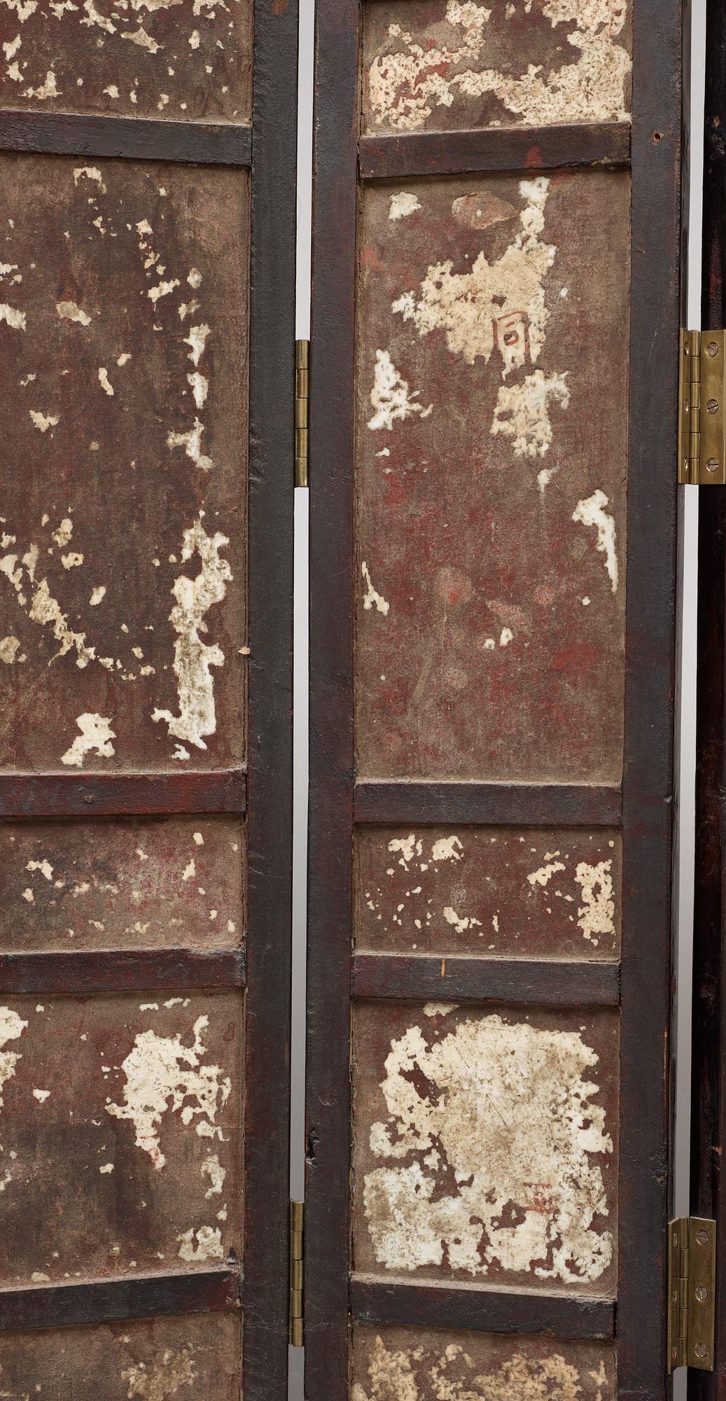 A six fold screen, Qing dynasty, 19th Century.