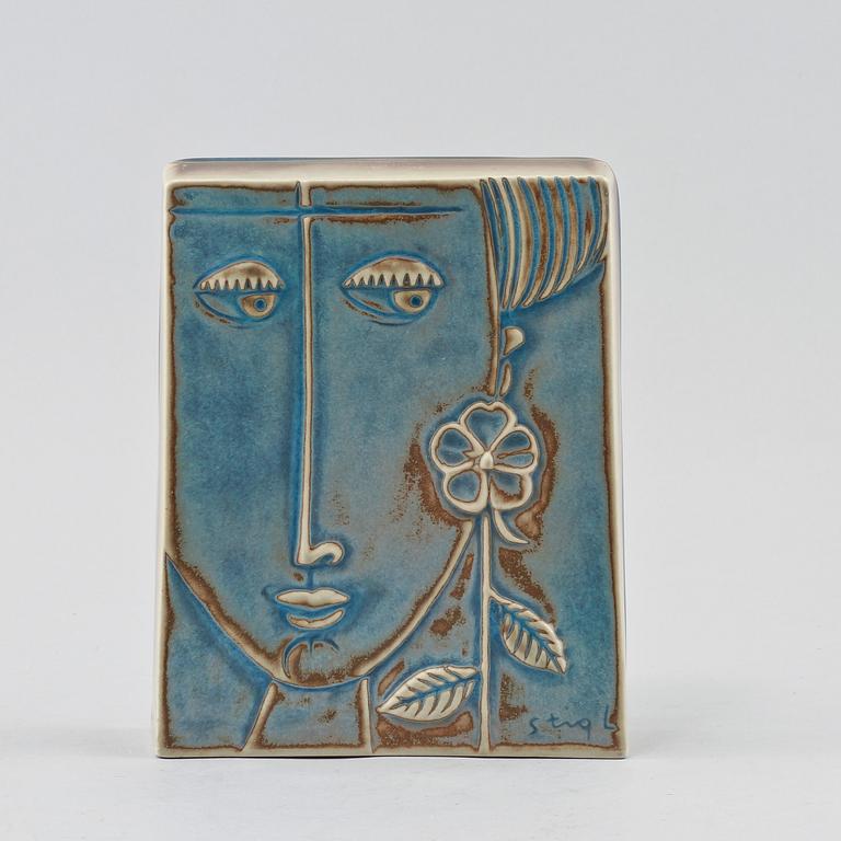 VÄGGDEKORATION, stengods, Stig Lindberg, Gustavsberg, 1957.