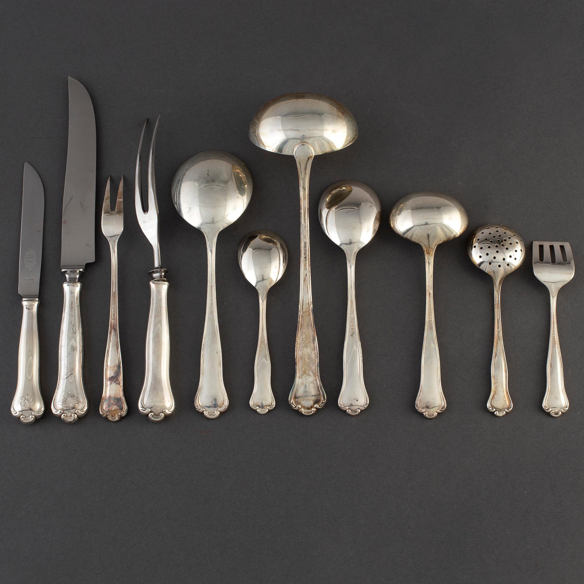 SILVERBESTICK med schatull, 233 delar, Hallbergs, 1940-tal.