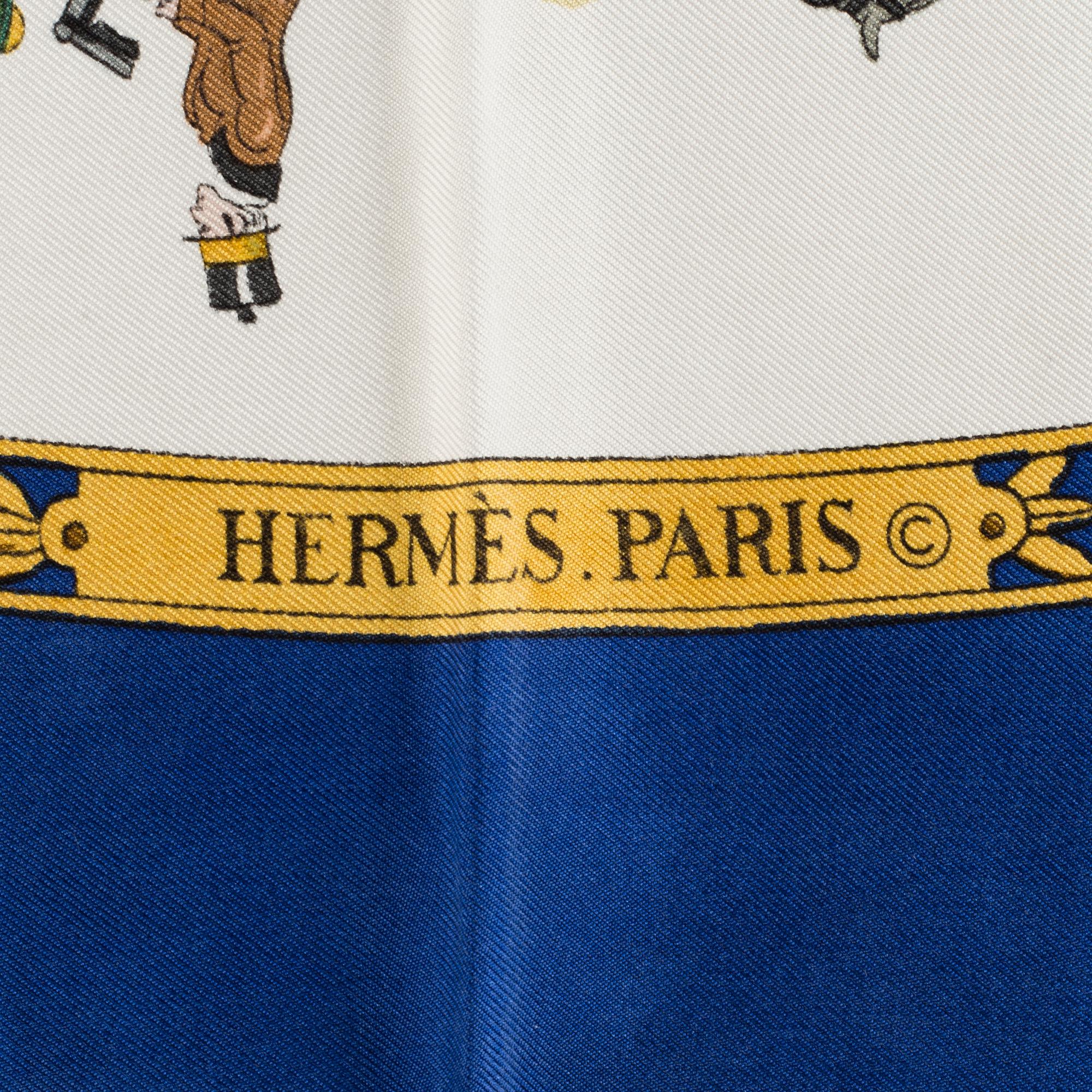 SCARF, Hermès, "Promenade de Longchamps", issued 1965.