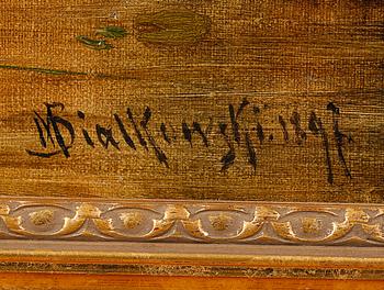OKÄND KONSTNÄR, olja på duk, signerad N Bialkowski och daterad 1897.