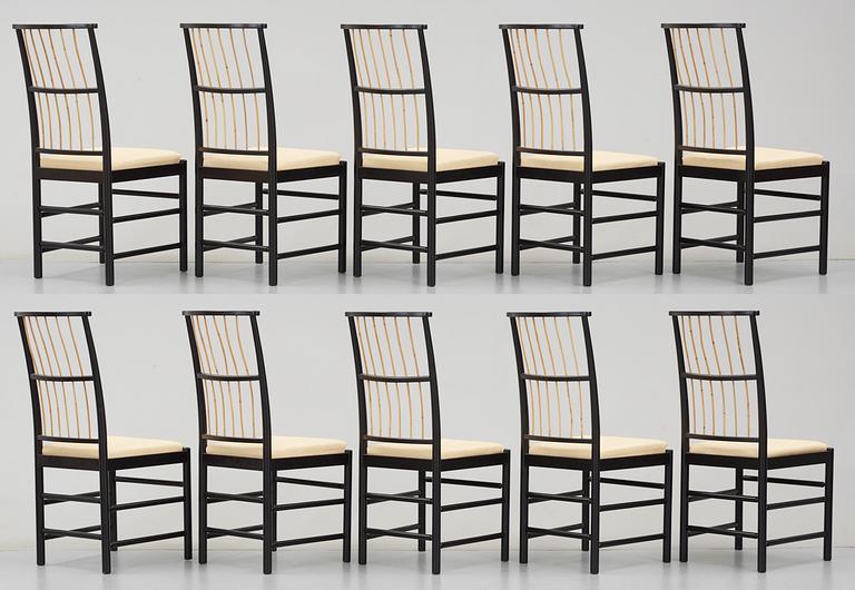 A set of ten Josef Frank chairs, Svenskt Tenn.