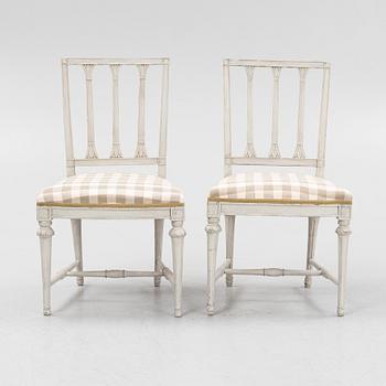 A pair of late Gustavian chairs by J. E. Höglander (master in Stockholm 1777-1813).