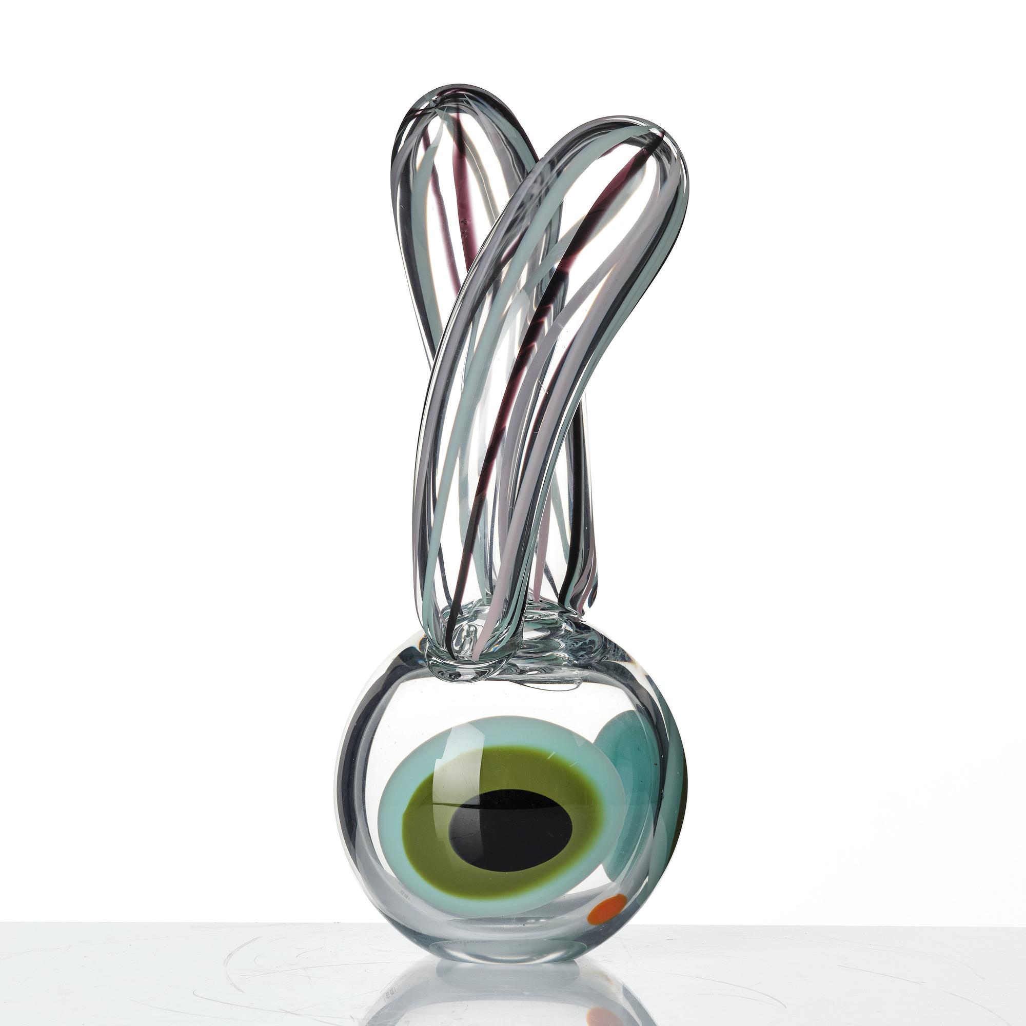 Frida Fjellman, skulptur/vas, ""Whats Up? Why Not"", Kosta Boda, lim. ed 100.