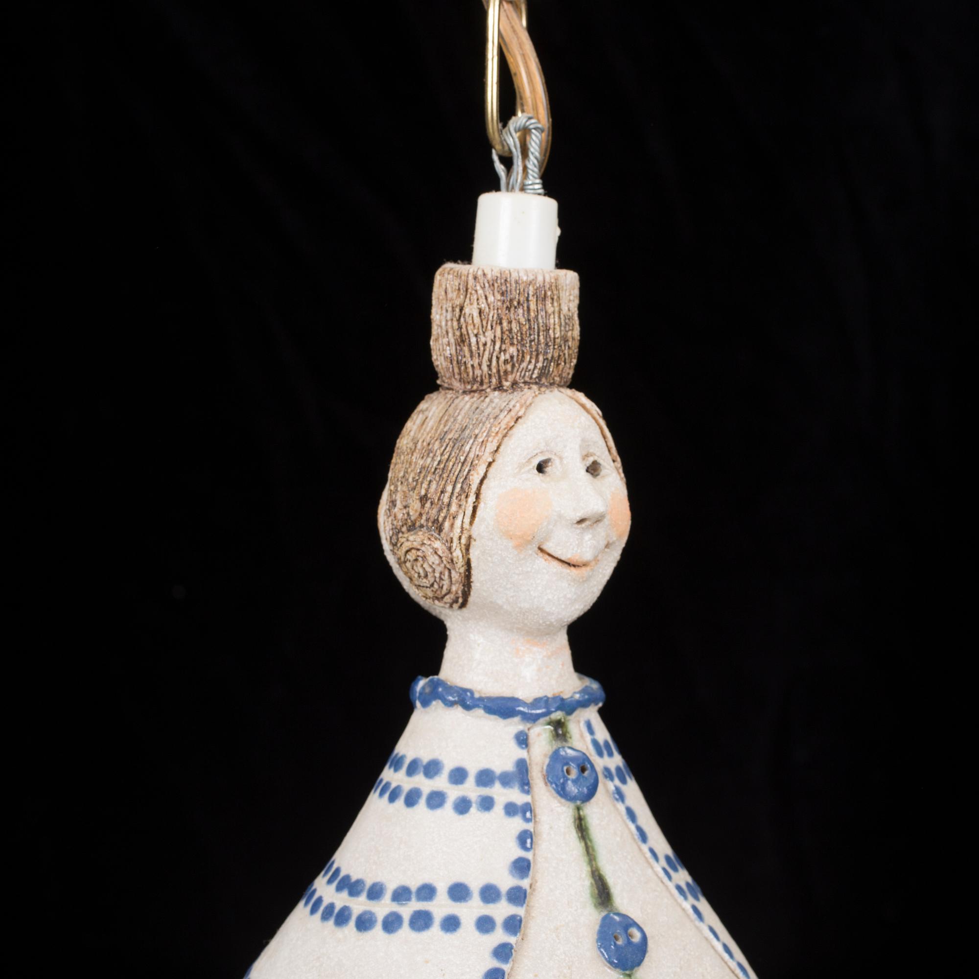 TAKLAMPA/KLOCKA, stengods, Gunilla Ståhle, 1900-talets andra hälft.