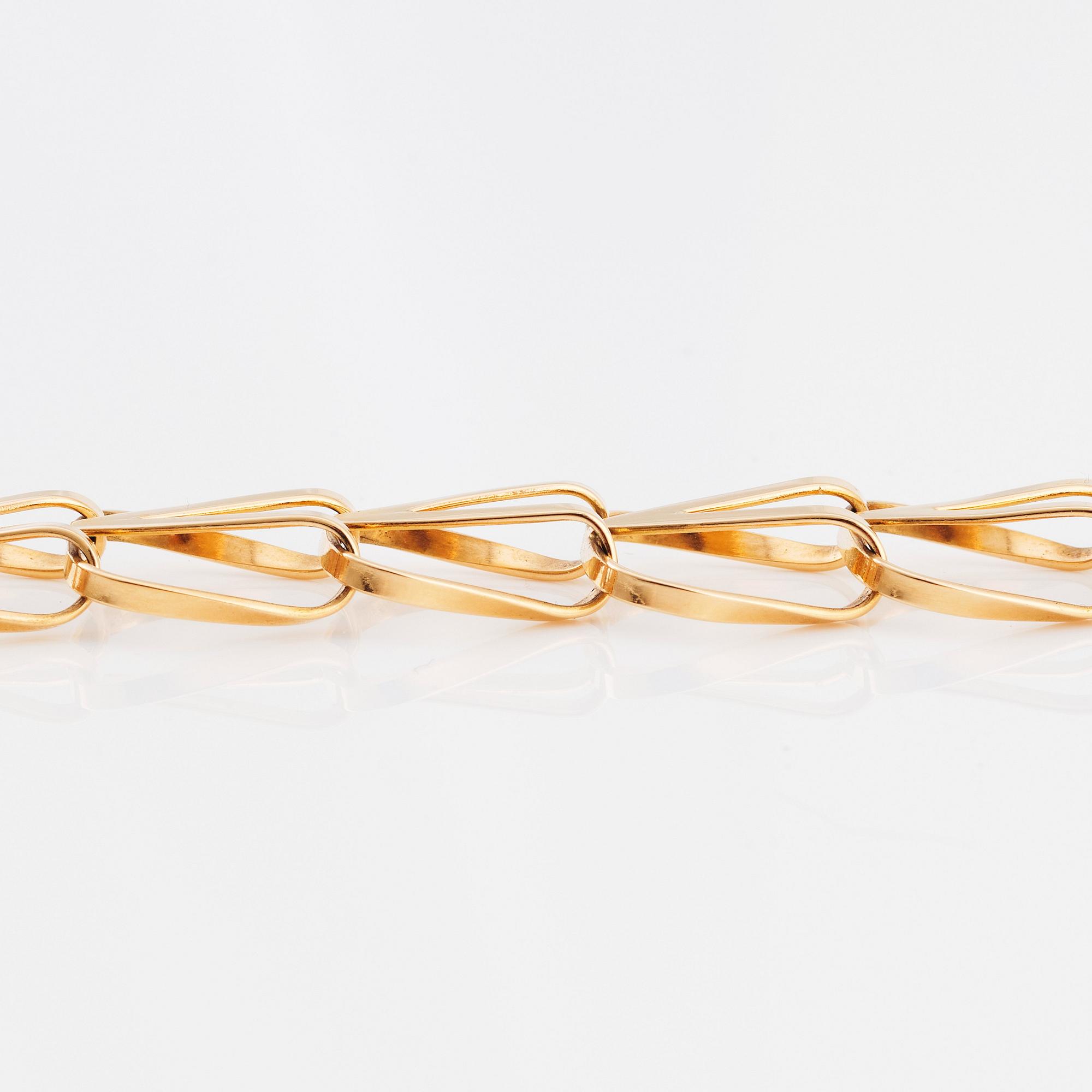 Anders Högberg, an 18K gold bracelet "Hula-hula", Göteborg 1968.
