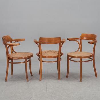 KARMSTOLAR, 3 st, Thonet, 1900-talets första hälft, stämpelmärkta.