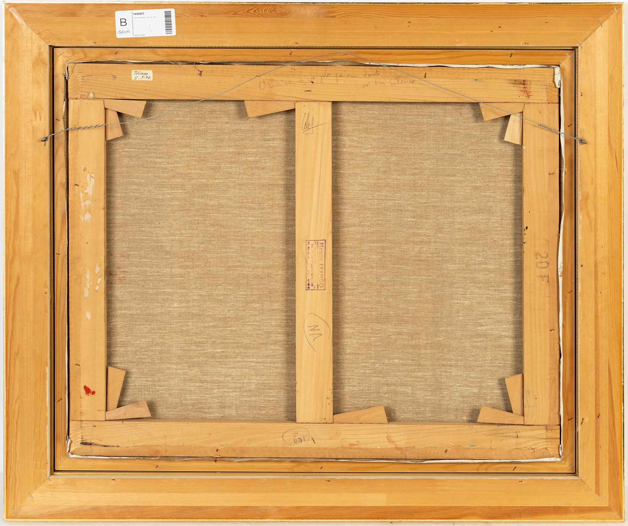 Theo Tobiasse, oil on canvas, signed.