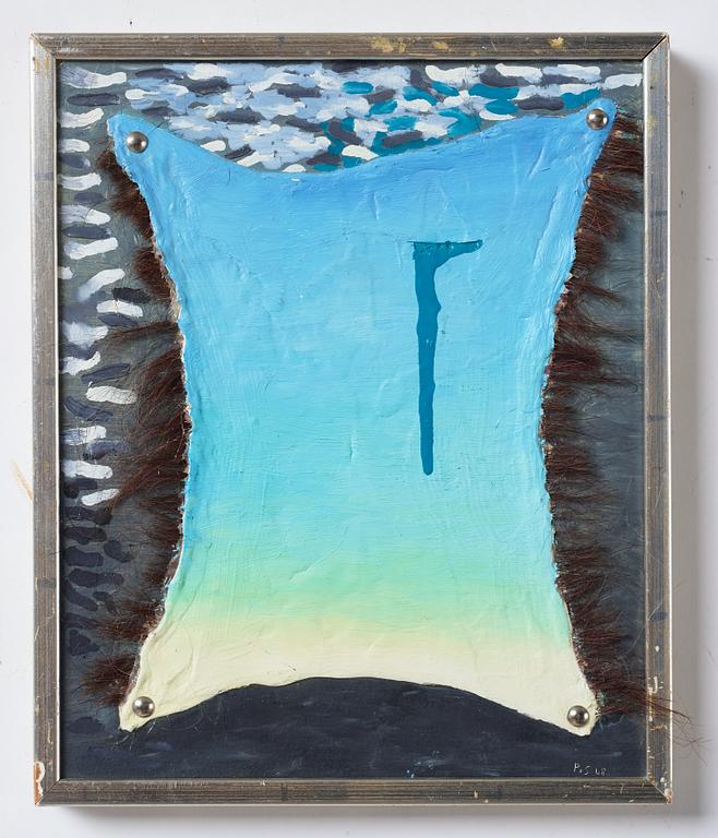 Philip von Schantz, mixed media on panel, signed and dated -68.