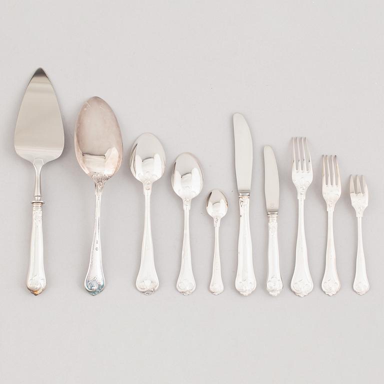 A silver cutlery, model 'Sachsisk', mostly Cohr, Denmark (100 pieces).