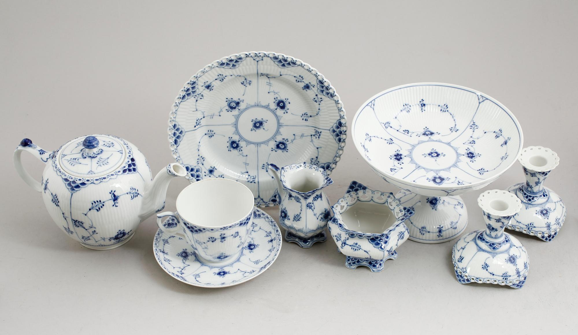 TESERVIS, 12 delar, porslin, Royal Copenhagen.