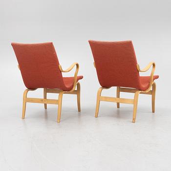 Bruno Mathsson, a pair of 'Eva' armchairs, Firma Karl Mathsson, Värnamo, 1964.