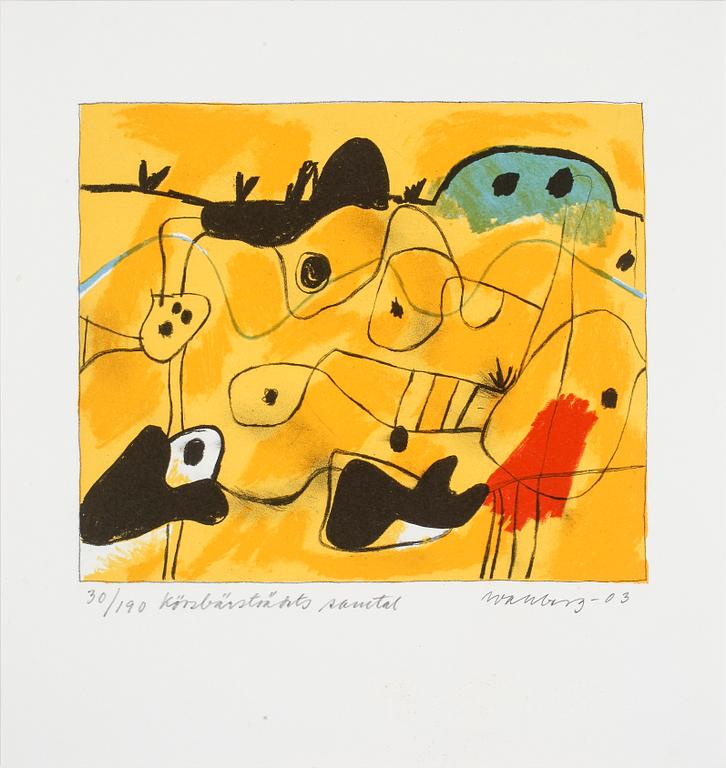 BENGT WALLBERG, färglitografi, 2 st, signerad, numrerad 30 respektive 33/190.