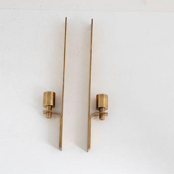 A pair of brass wall sconces, second half of the 20th Century.