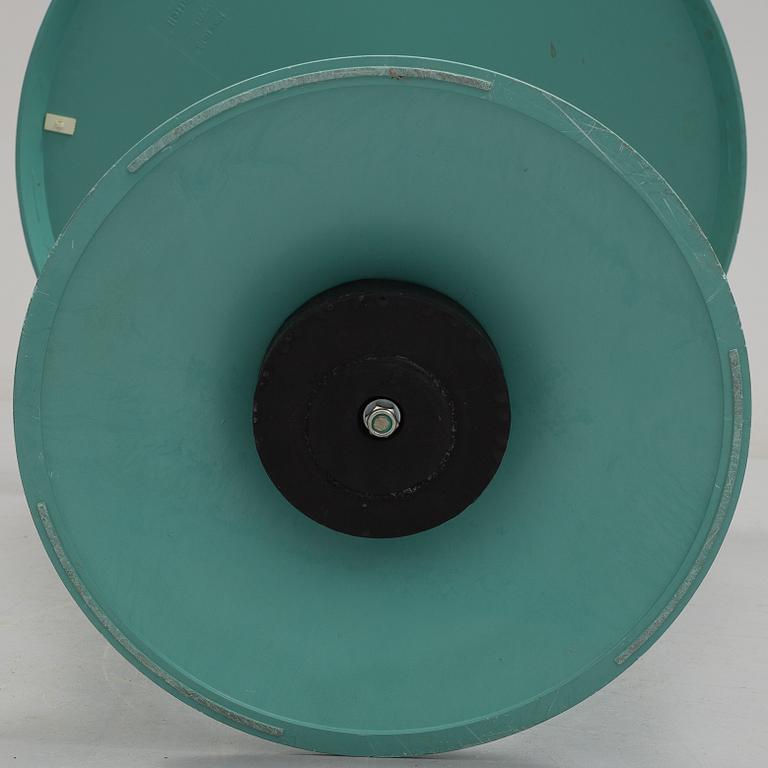 PHILIPPE STARCK, a "Miss Balù" table and a pair of "Dr Glob" chairs, Kartell.