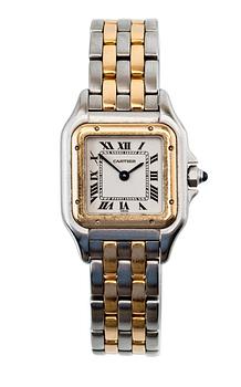 A CARTIER PANTHERE LADIES' WATCH.