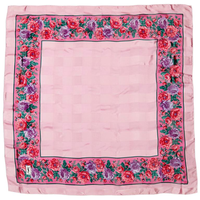 YVES SAINT LAURENT, silk shawl.