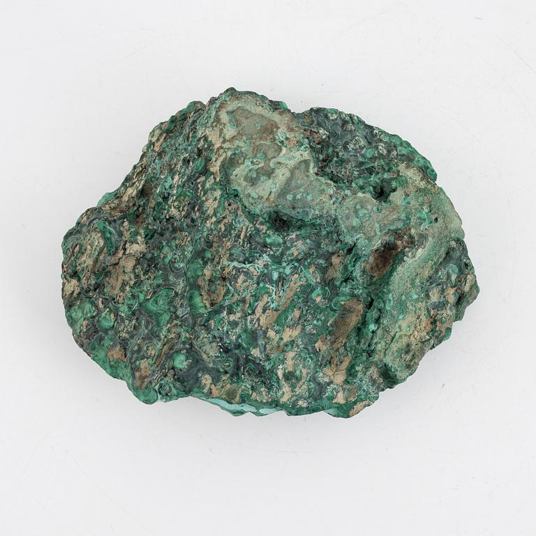 A malachite specimen.