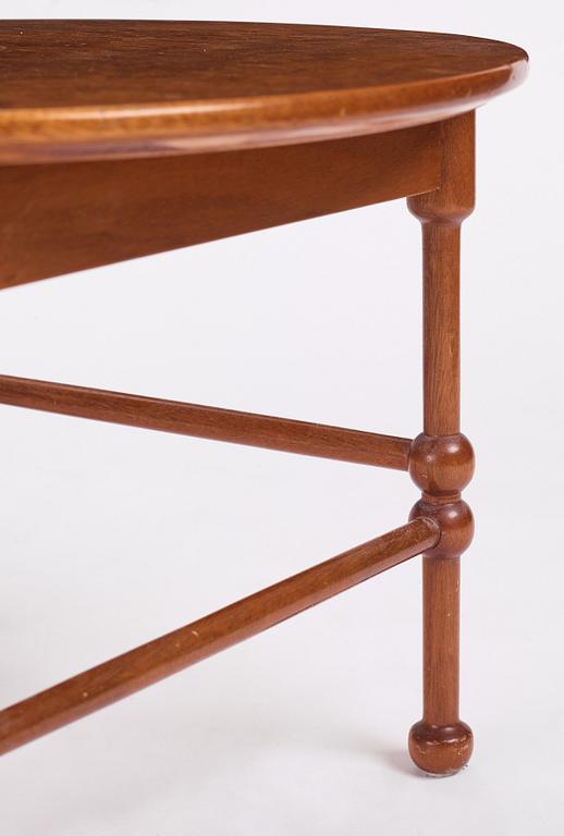 Josef Frank, a burled wood veneered top table, model 2126, Svenskt Tenn Sweden, 1950s.