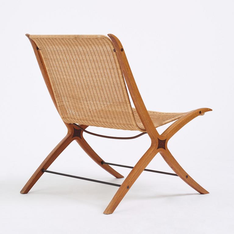 Peter Hvidt & Orla Mølgaard Nielsen, an easy chair,  'model 6103 X-chair', Fritz Hansen, Denmark 1960s.