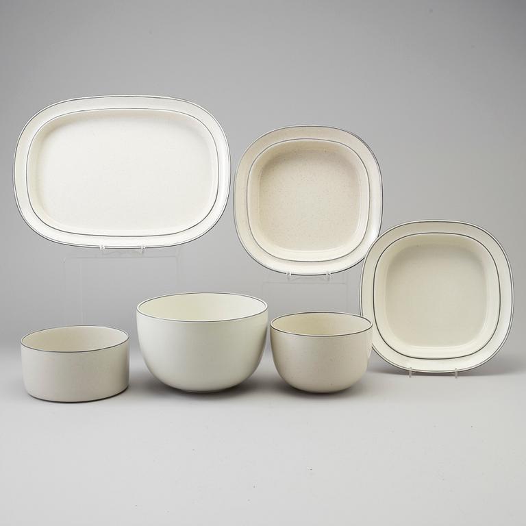 A 38 pcs stoneware service, 'Birka', by Stig Lindberg for Gustavsberg, second half of the 20th century.